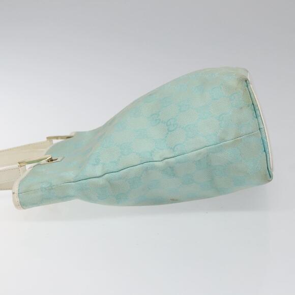 GUCCI GG Canvas Tote Bag Light Blue Gold 002 002 - Picture 5 of 16